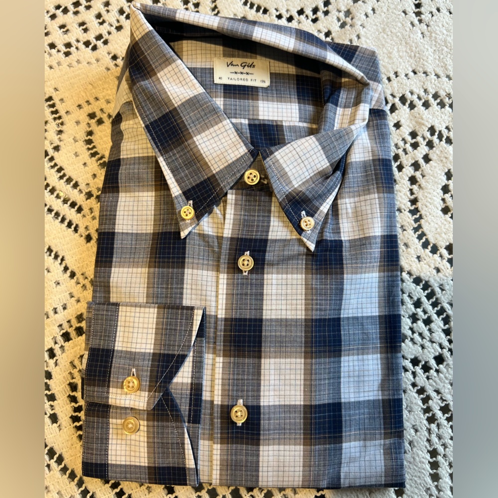 VanGils Cotton Plaid Button Down Shirt
